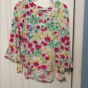 Crown & Ivy Multicolor Floral Blouse